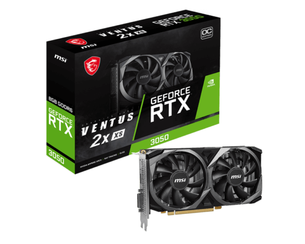 MSI RTX 3050 VENTUS 2X XS 8G OC GRAPHICS CARD