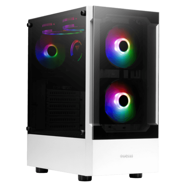 GAMDIAS TALOS E3 ARGB WHITE GAMING CASE