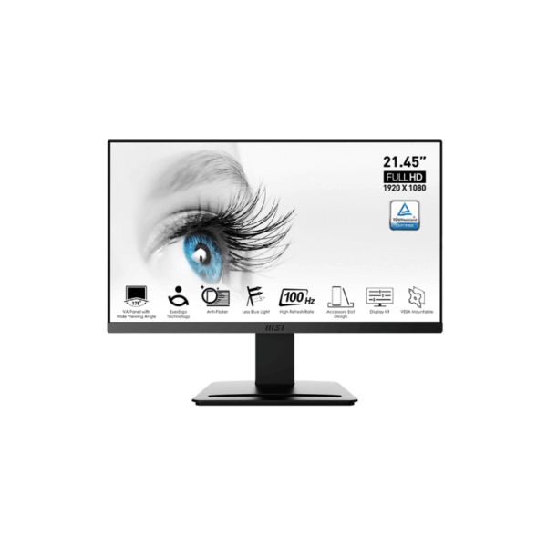 MSI PRO MP223 21.45” INCH 100HZ 1MS FHD ULTRA SLIM FRAMELESS MONITOR