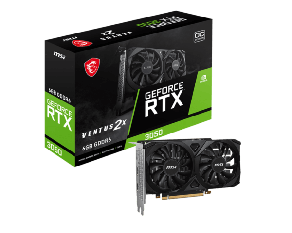 MSI RTX 3050 VENTUS 2X 6G OC GRAPHICS CARD