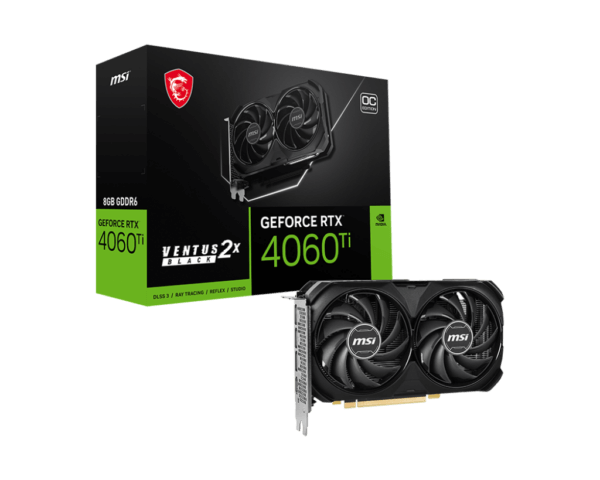 MSI GEFORCE RTX 4060 Ti VENTUS OC 2X 8GB GDDR6X  GRAPHICS CARD