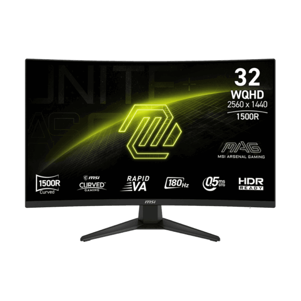 MSI MAG 321CQF E18 31.5'' INCH WQHD (2560 x 1440) 180Hz 0.5MS ADAPTIVE-SYNC CURVED GAMING MONITOR