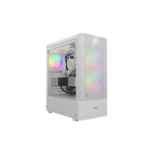 Gamdias Aura GC5 Elite With Digital Display ARGB Mid-Tower Case White